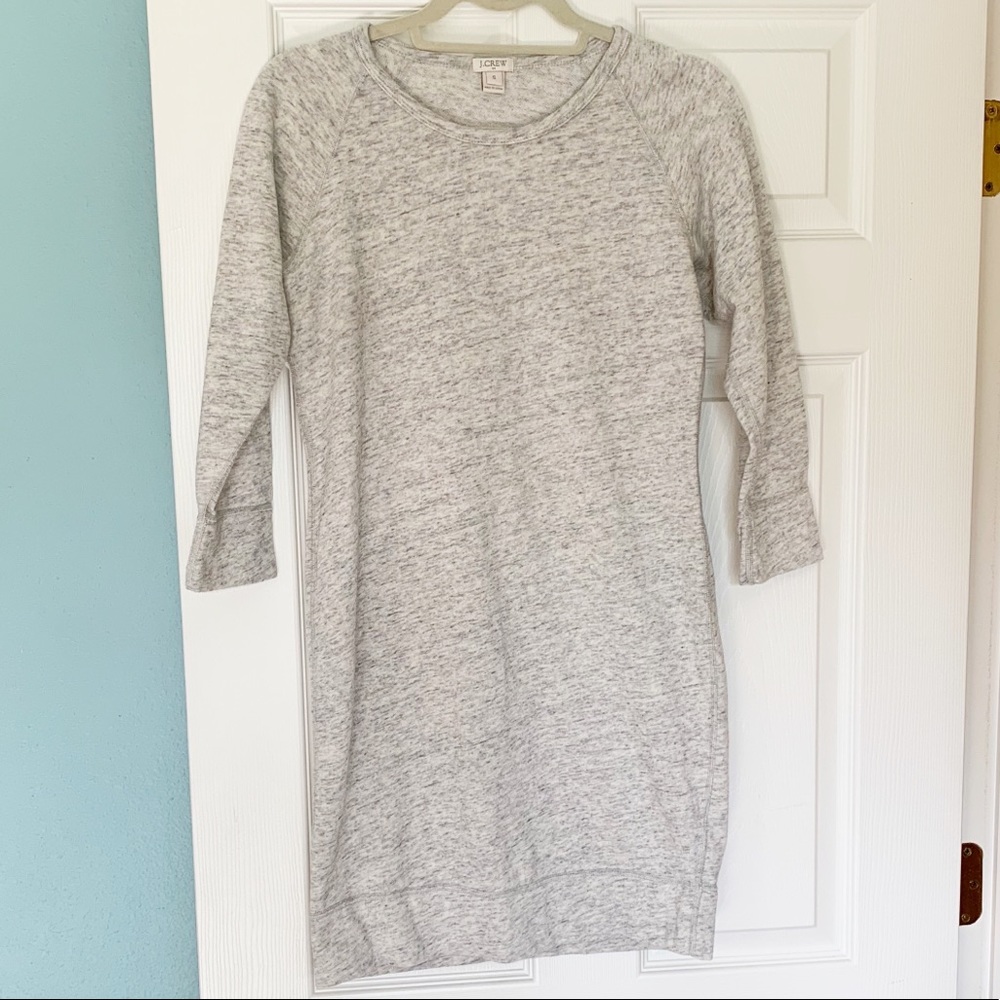 J Crew 3/4 Sleeve Sweatshirt Dress